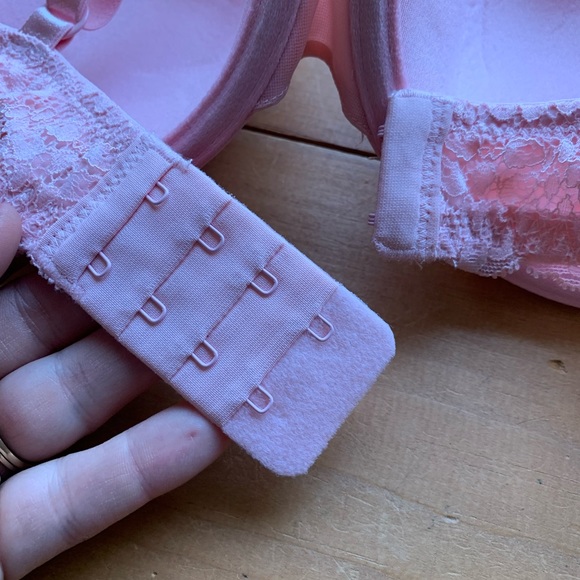 NWOT / 34D / La Vie en Rose / Soft Pink & Lace Bra - Picture 5 of 8